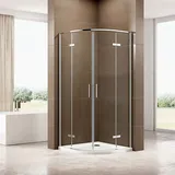 Bernstein Duschkabine Bernstein EX406A Viertelkreis Drehtür Nano ESG 90x90cm