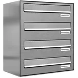 AL Briefkastensysteme Durchwurfbriefkasten V2A Weiß