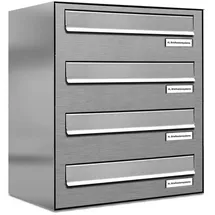 AL Briefkastensysteme Durchwurfbriefkasten V2A Weiß