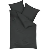 Kaeppel Mako-Satin Bettwäsche Uni 3000/639 titanium 200x200 cm / 2x 80x80 cm
