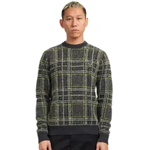 Fred Perry Brushed Tartan Jumper Herren ANCHOR GREY 2XL