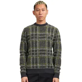 Fred Perry Brushed Tartan Jumper Herren ANCHOR GREY 2XL