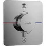 Hansgrohe ShowerSelect Comfort Q Thermostat für 2 Verbraucher, mit Sicherungskombination EN 1717, Chrom