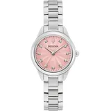 Bulova Sutton Silber Damen Armbanduhr 96P249