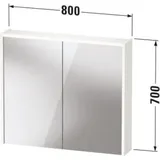 Spiegelschrank Verspiegelt DC7106049491000 800x700x148 Graphit Matt Steckdose E LED Beleuchtung