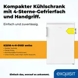 GGV Exquisit KS516-4-H-010D Kühlschrank (120 l, 850 mm hoch, Weiß)