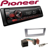 Pioneer 1-DIN Autoradio USB AUX Android Set für Fiat Linea anthrazit metallic