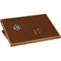 Relaxdays Puzzletisch, wendbare Puzzleablage für 1000 & 1500 Teile, höhenverstellbar, kippbares Holz Puzzlebrett, braun, 1 Stück