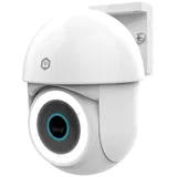 Nedis SmartLife Außenkamera - Wi-Fi - Spotlight - 3MP Full HD 1296p - Pan tilt - IP65 - Cloud Storage (optional) / microSD (not enthalten) / Onvif - 5 V DC - mit Bewegungssensor - Nachtsicht - Weiss