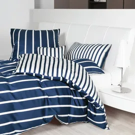 JANINE Kissenbezug modernclassic 39028-28 80 x 80 cm Blau