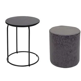 MCW Hocker K48 Kunstleder Schwarz