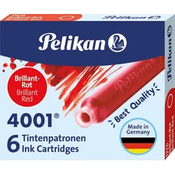 Pelikan Tintenpatronen 4001 TP/6, brillant-rot
