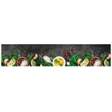 vidaXL Küchenteppich Waschbar Gewürze 60x300 cm Samt