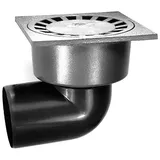 Upmann Haus- und Hofablauf grau 200x200x110 mm Abgang DN 100 senkrecht