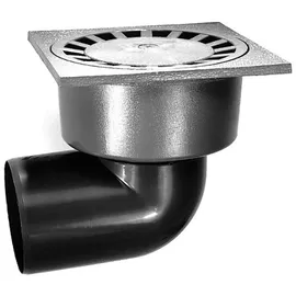 Upmann Haus- und Hofablauf grau 200x200x110 mm Abgang DN 100 senkrecht