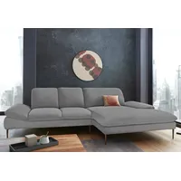 W.SCHILLIG Ecksofa enjoy&MORE, Designsofa, bequem, zeitlos und elegant, L-Form, Sitztiefenverstellung, Füße bronze pulverbeschichtet, Breite 310 cm grau