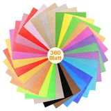 ihaspoko 360 Blatt Mehrfarbig Seidenpapier, 20 * 29cm Transparentpapier, Geschenkpapier für Handwerk und Geschenkverpackung Dekorativ