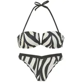 French Connection Bandeau-Bikini Damen Schwarz/Creme 44 Cup C/D