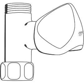Grohe Absperrventil 12409 DN15 mit TDL-Griff Markierung neutral chrom