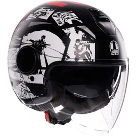 AGV Eteres History, Jethelm - Matt Schwarz/Weiß/Rot - XL
