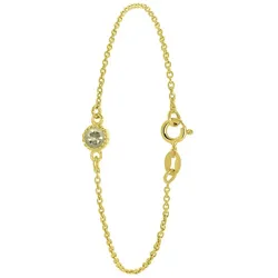 Lucardi Armband 925 Silber - August Gold Damen 