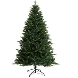 SVITA Weihnachtsbaum künstlich Naturgetreu 1075 Zweig-Spitzen Metall Ständer Tannenbaum Kunstbaum PE PVC 210 cm