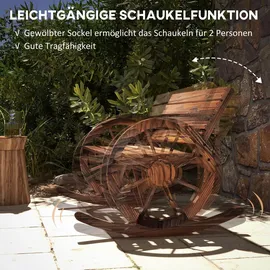 Outsunny Schaukelbank 105 x 88 x 74 cm Verkohlt