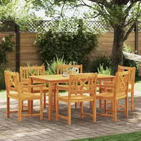 vidaXL Garten Essgruppe 7-tlg. Braun