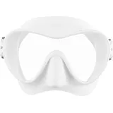 Cressi F1 Rahmenlose Tauchermaske - Taucherbrille Erwachsene zum Schnorcheln - Einzelscheibe Glas - Mikroschnallen - Dicht beim Tauchen - Unisex Schnorchelmaske Erwachsene - Weiß