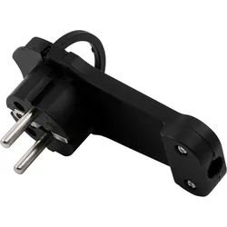 Schukostecker Flach Winkelstecker 230V Stromstecker Flachstecker Black