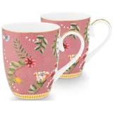 Pip Studio La Majorelle Becher large pink 0,35 l Set2