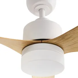 Beliani Deckenventilator mit Licht ANDERSON mit Fernbedienung LED Hellbraun