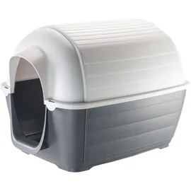 Ferplast Hundehütte 80 x 111,6 x 80 cm Kunststoff Braun/Beige