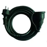 PROTEC.class Schutzkontakt-Verlängerung 5 m Schwarz