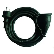 PROTEC.class Schutzkontakt-Verlängerung 5 m Schwarz