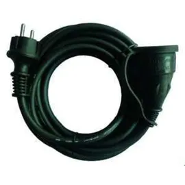 PROTEC.class Schutzkontakt-Verlängerung 5 m Schwarz