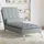 vidaXL Massage-Chaiselongue mit Nackenrolle hellgrau