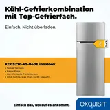 GGV Exquisit Exquisit Kühl-Gefrierkombination, Kühlschrank mit Gefrierfach, 4-Sterne-Gefrieren, 206 Liter, KGC5270-45-040E