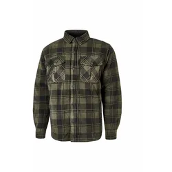 U-Power Wattierte Flanell-Hemdjacke Willow - dark green - 2XL