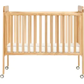 Beliani Babybett Bodmin 60 x 120 cm mit Rädern Hellbraun