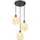 GLOBO LED Pendelleuchte 3-flg. 30 cm rund Schwarz/Metall