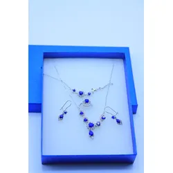 Elegantes Lapislazuli-Schmuckset