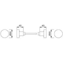 HOPPE Rosettengarnitur Tôkyô F1 grau 58/42KV/42KVS/1710