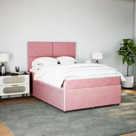 vidaXL Boxspringbett 140 x 200 cm Rosa