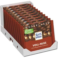 (18,32€/1kg) Ritter Sport Voll-Nuss, Schokolade, 10 Tafeln je 100g