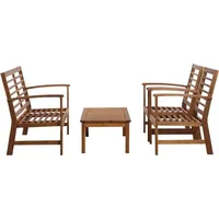 vidaXL Lounge-Set 4-tlg. braun