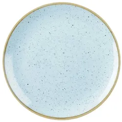 Churchill Super Vitrified Stonecast Duck Egg Teller Flach Coup 28,8cm, 12 Stück, Entenei Blau Rund