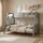 Homestyle4u Etagenbett 90 x 200 cm Kiefer massiv grau