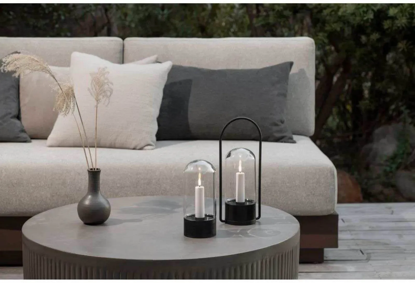 Kerzenhalter Uyuni Lighting, Schwarz, für Terrasse, Metall - 15 - 15 - 34