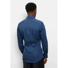 Olymp Businesshemd OLYMP No. Six super slim, Herren, Gr. 39, Normaler Arm, blau (rauchblau), 97% Baumwolle, 3% Elastolefin, Hemden,